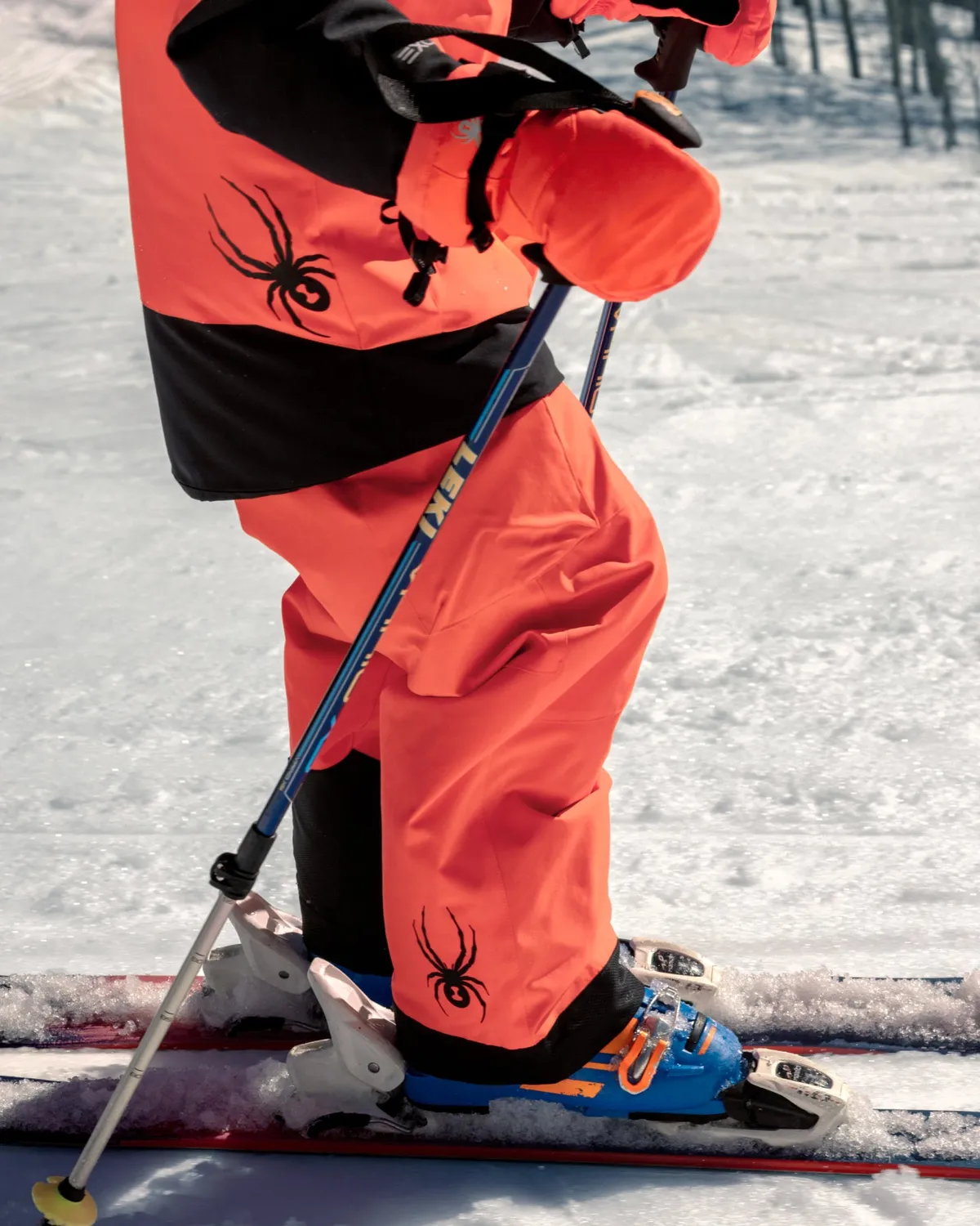 Spyder Kicker skibukse gutt Electric Coral 10K