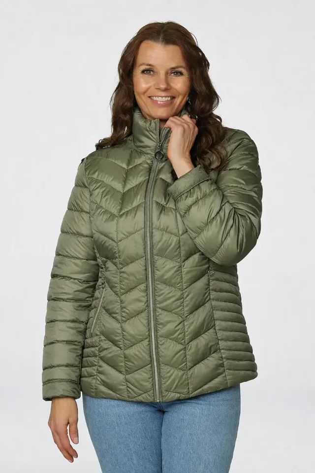 Danwear Windfield Gunda dunjakke Olive dame lett