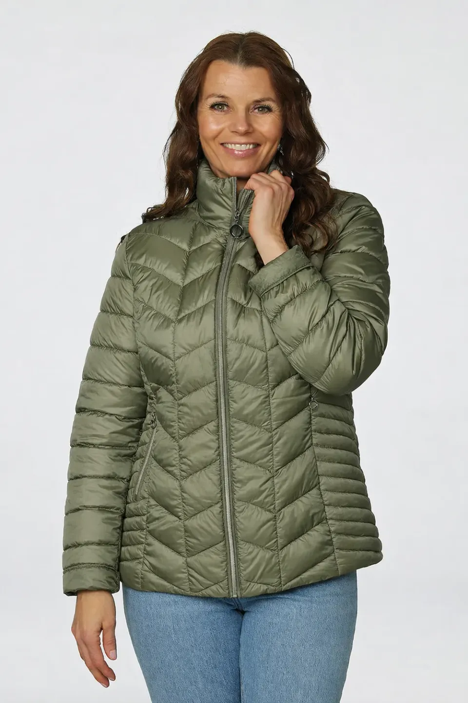 Danwear Windfield Gunda dunjakke Olive dame lett