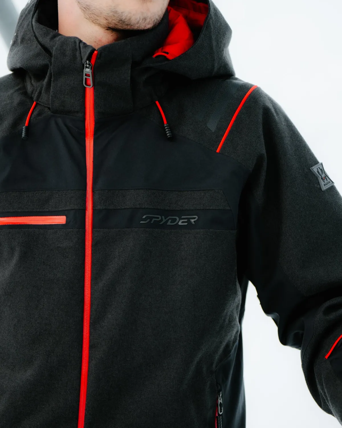 Spyder Titan Jacket skijakke Black Melange herre