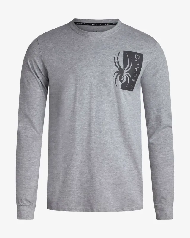 Spyder Split Logo langermet trøye herre Gray bomull