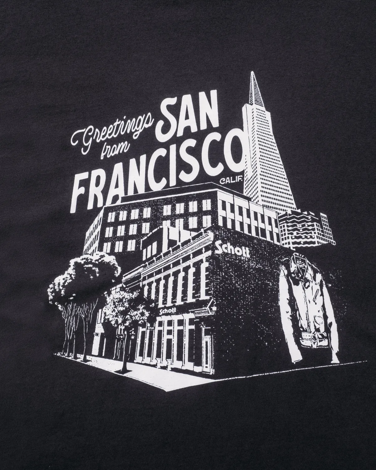 Schott NYC TSF25 t-skjorte vintage bomullstrykk