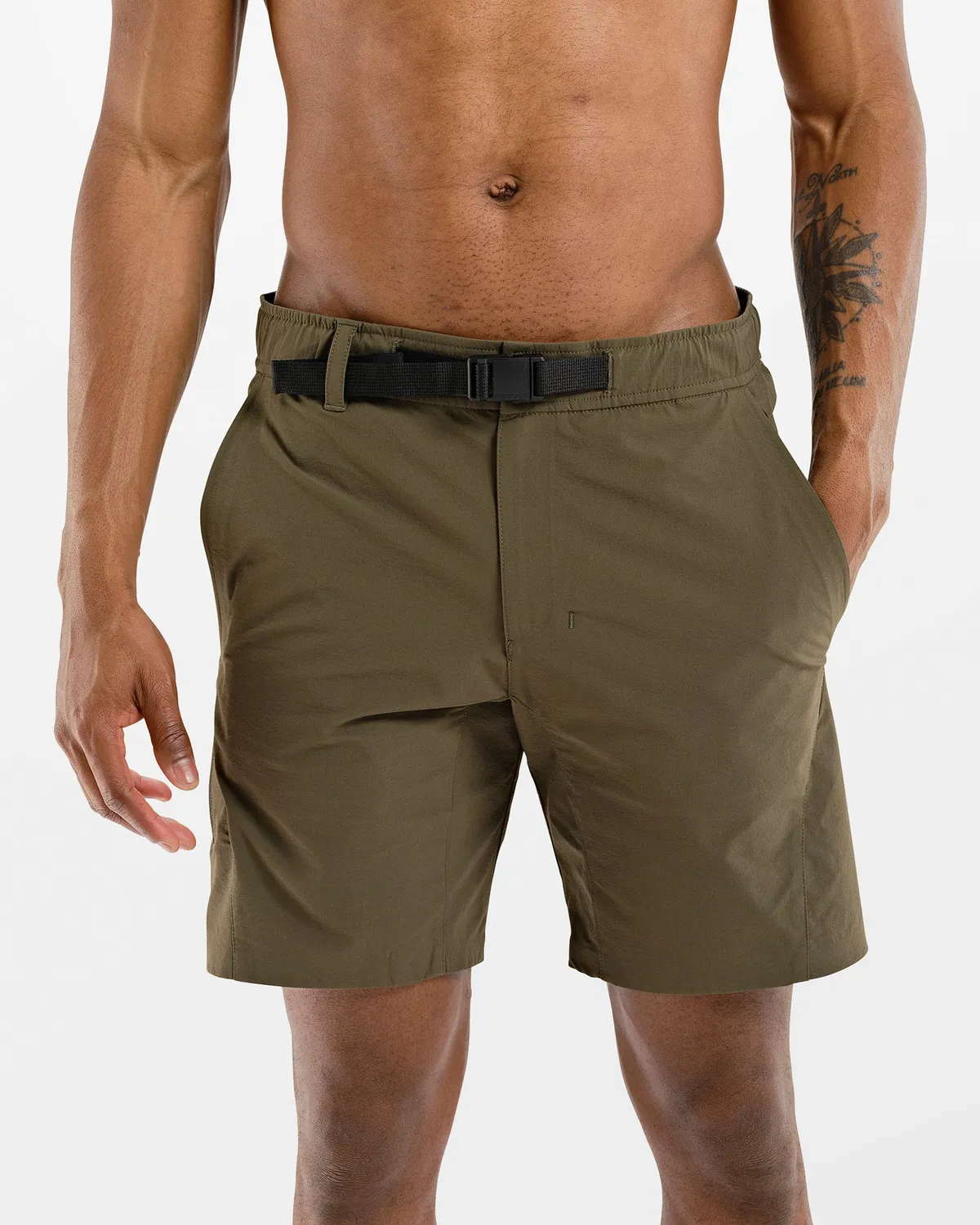 The Mountain Studio L-2 shorts Forest Green teknisk