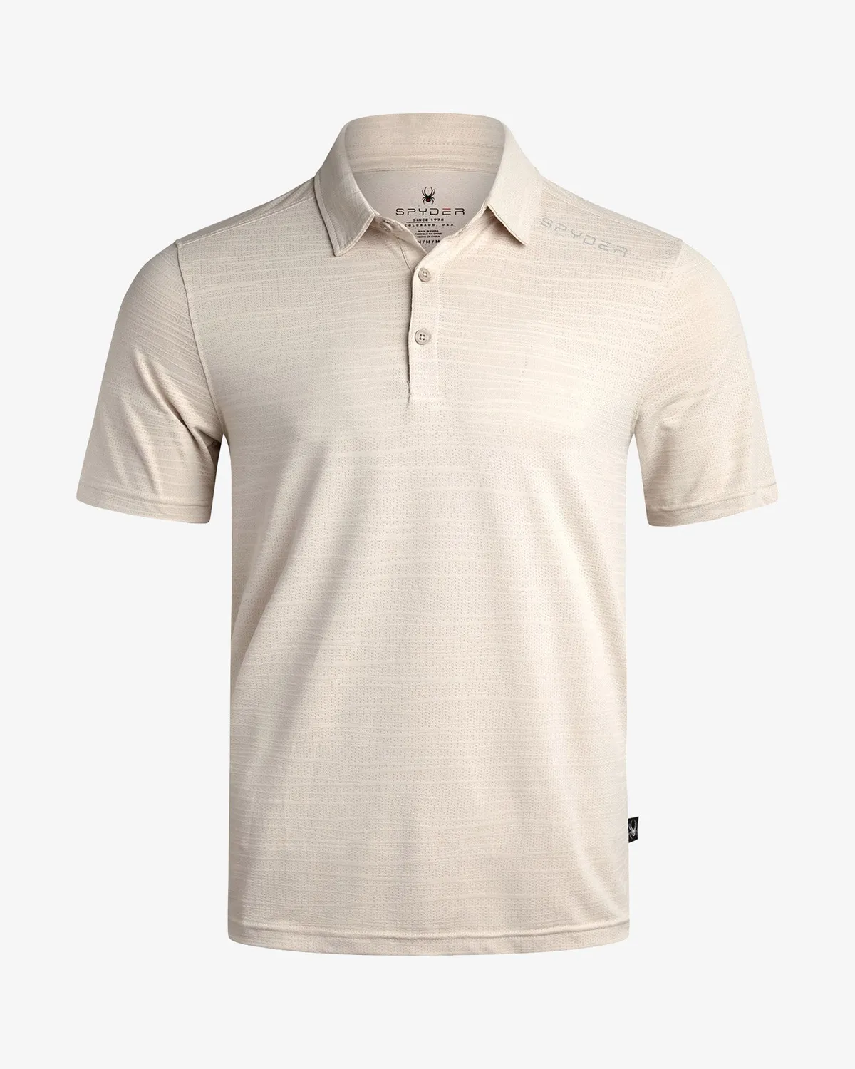 Spyder Jacquard polo svart – kort erme