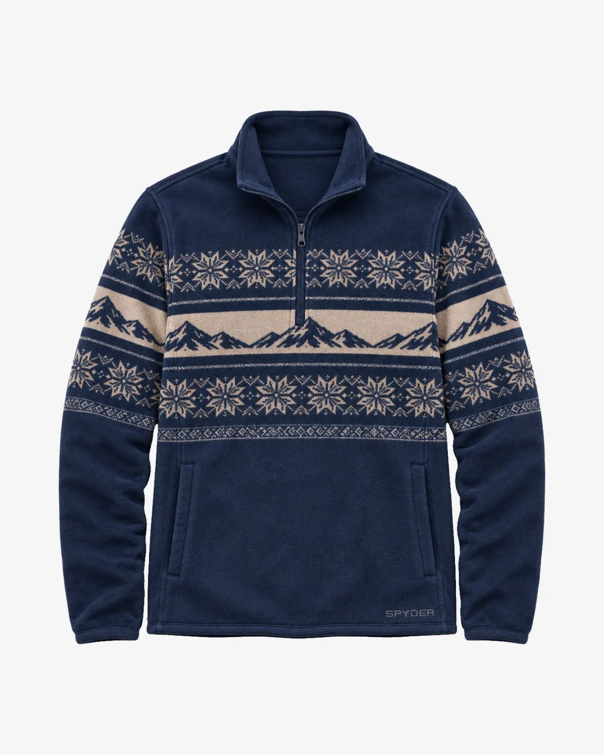 Spyder Print Sherpa quarter-zip fleece polar mønstret