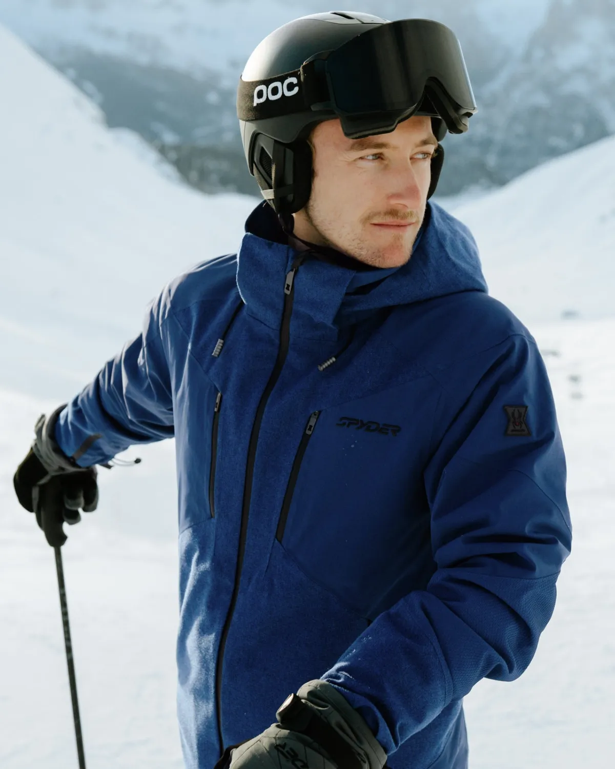 Spyder Alyeska Melange Jacket skijakke indigo melange S