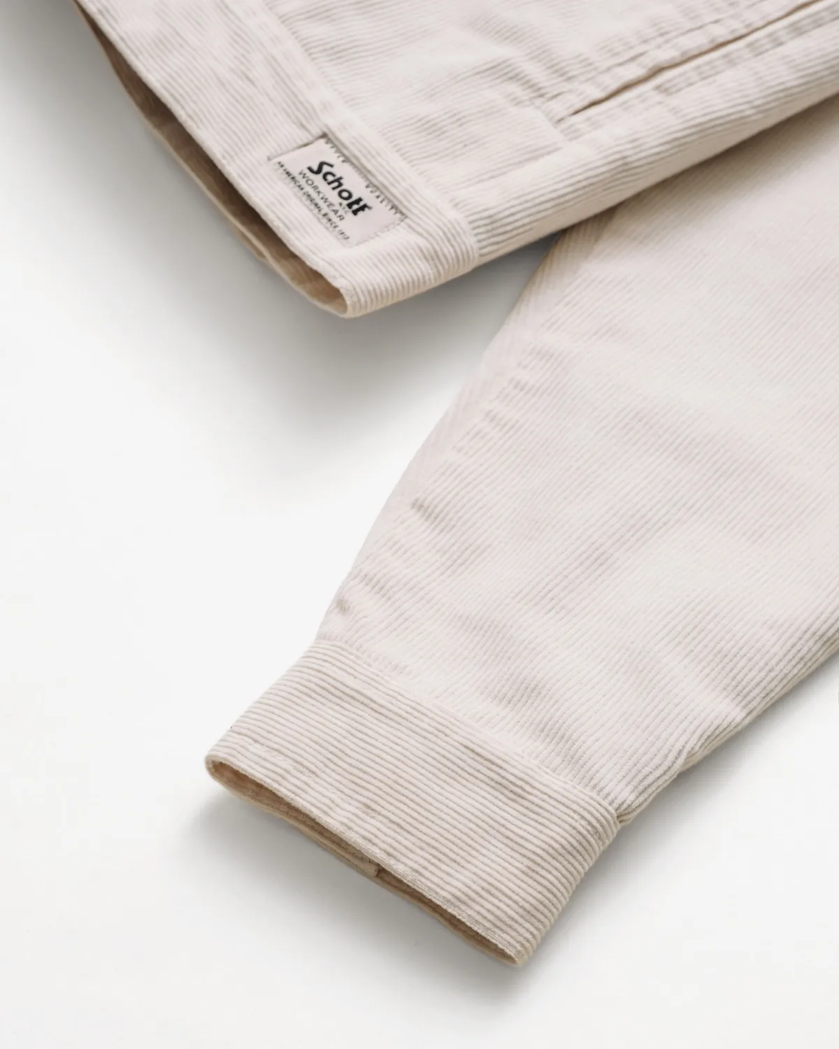 Schott NYC 8501 skjortejakke off white bomull