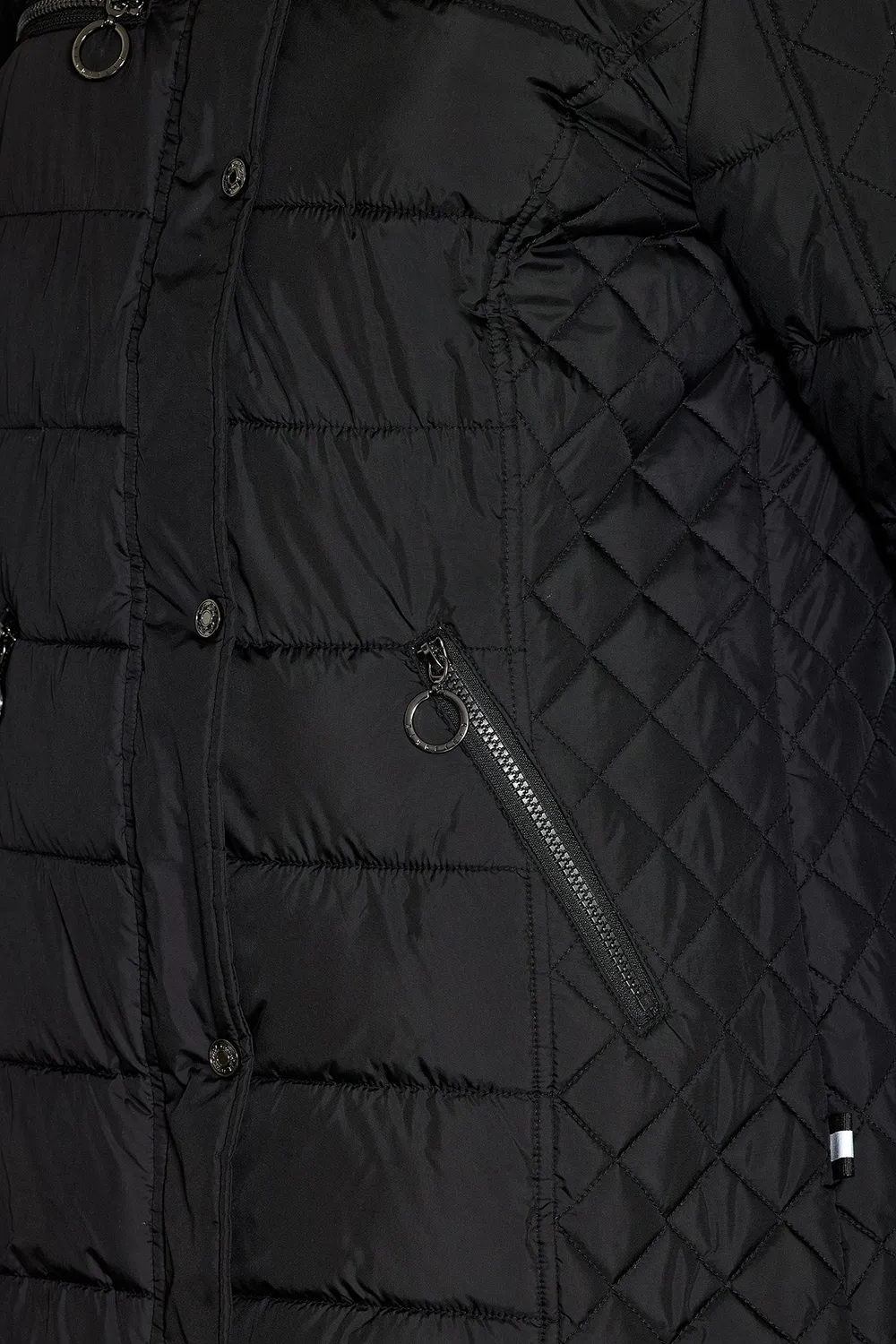 Danwear Windfield Jolina vinterjakke svart quiltet