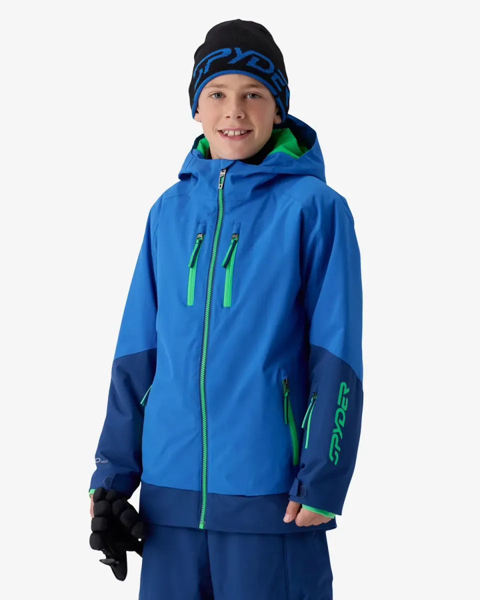 Spyder Davos skijakke gutt Bold Blue