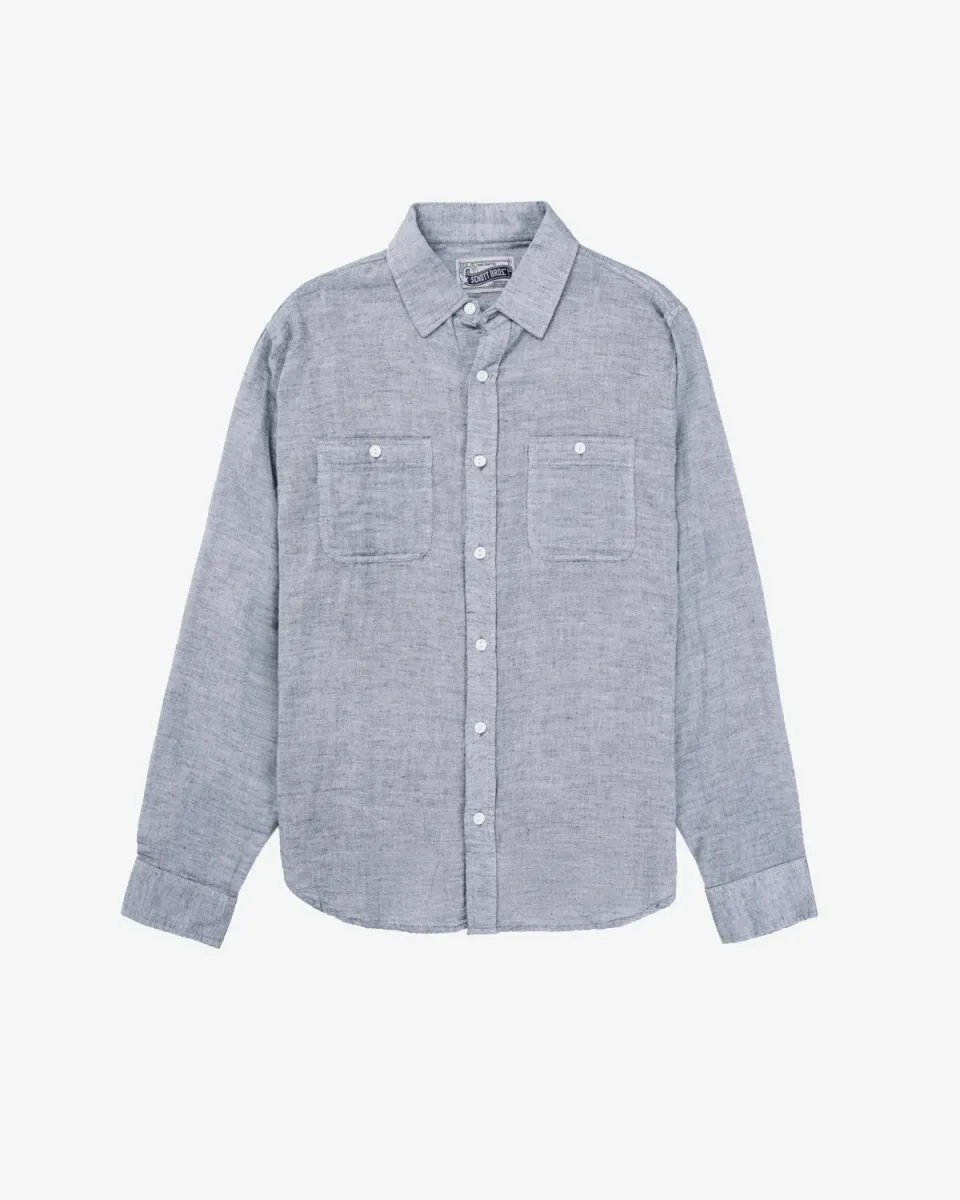 Schott NYC SH2402 arbeidsskjorte grå 2 lommer