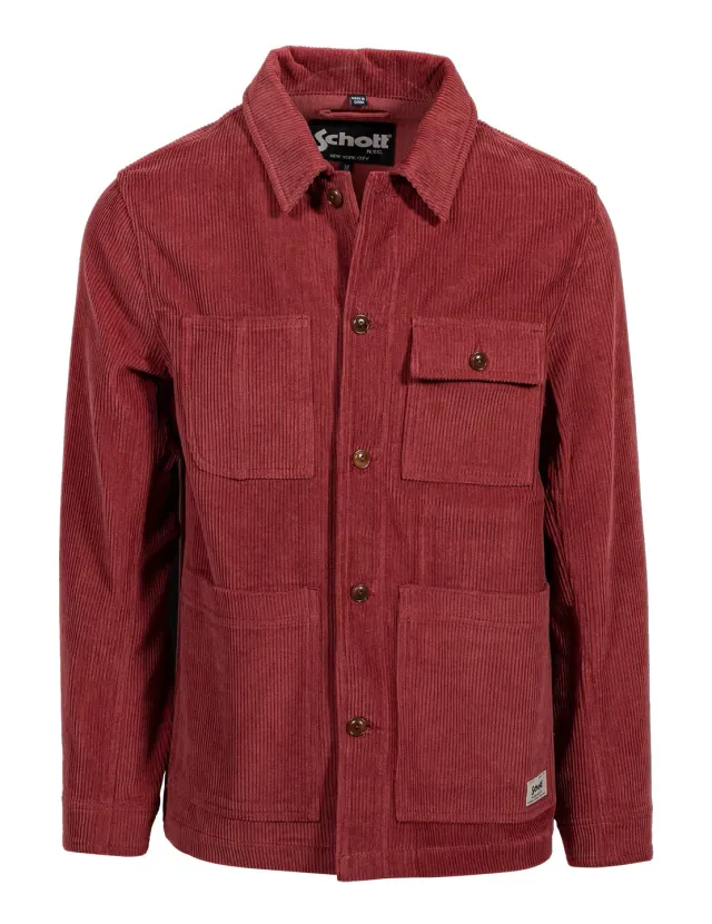 Schott NYC 8306 arbeidsjakke berry kord