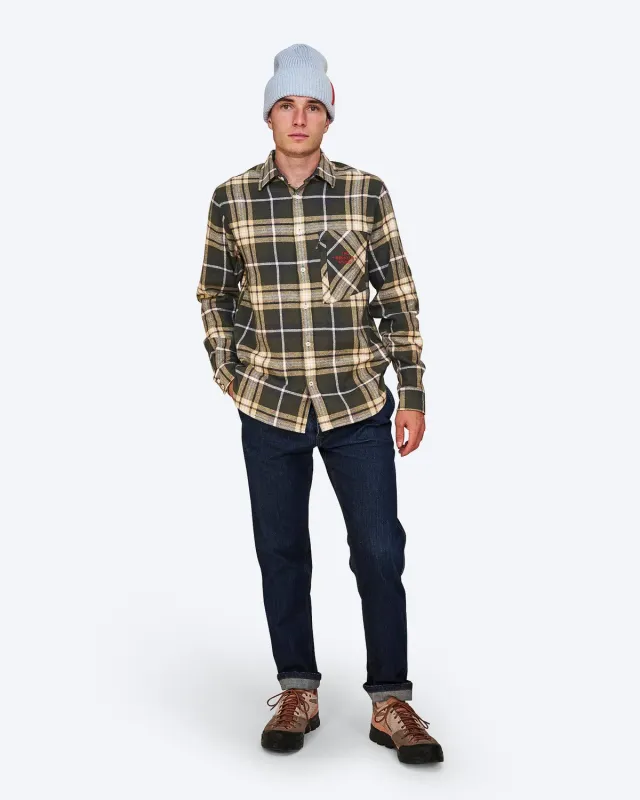 The Mountain Studio G-2 overskjorte Peat flanell
