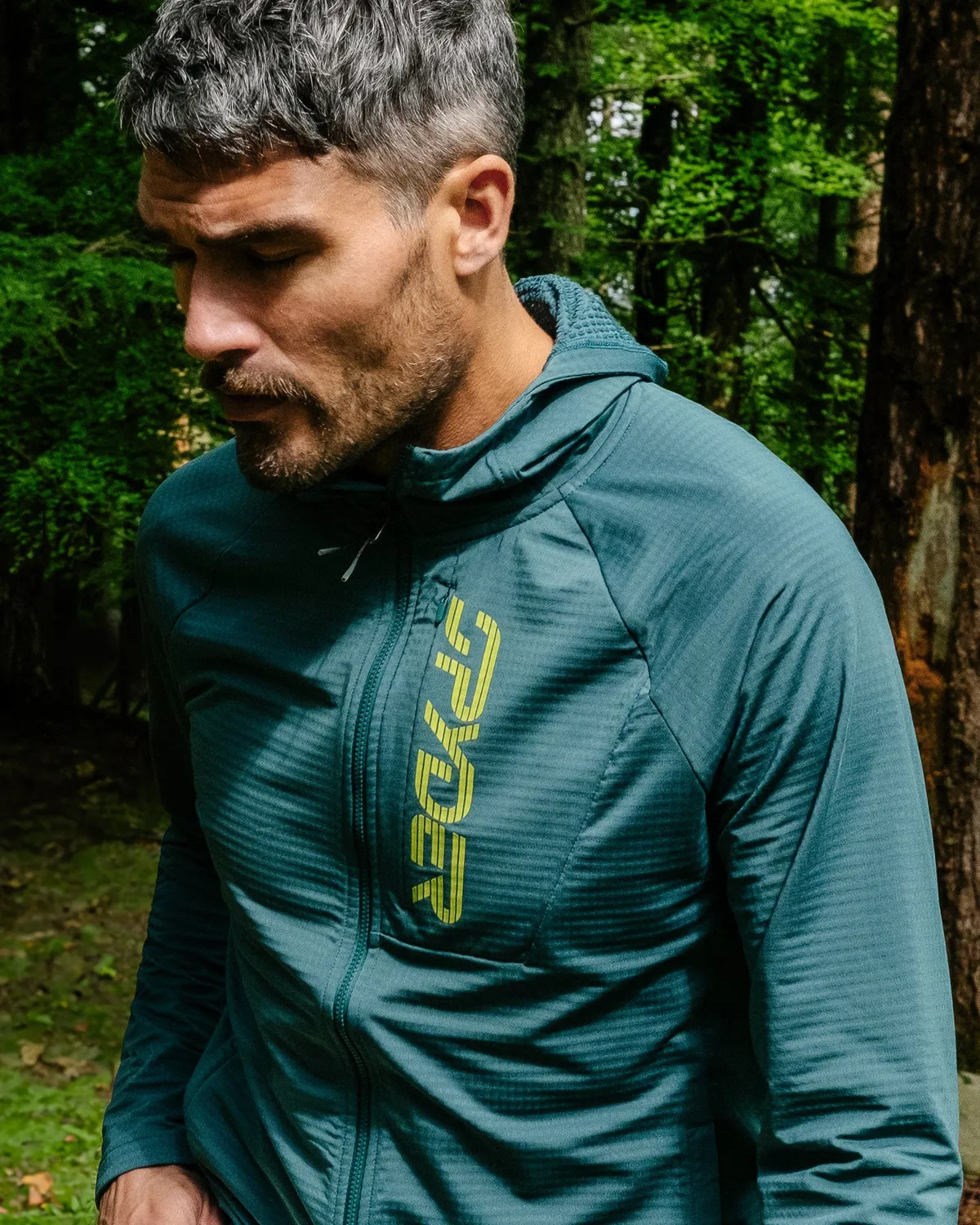 Spyder GridWeb fleece hoodie herre Petrol isolerende