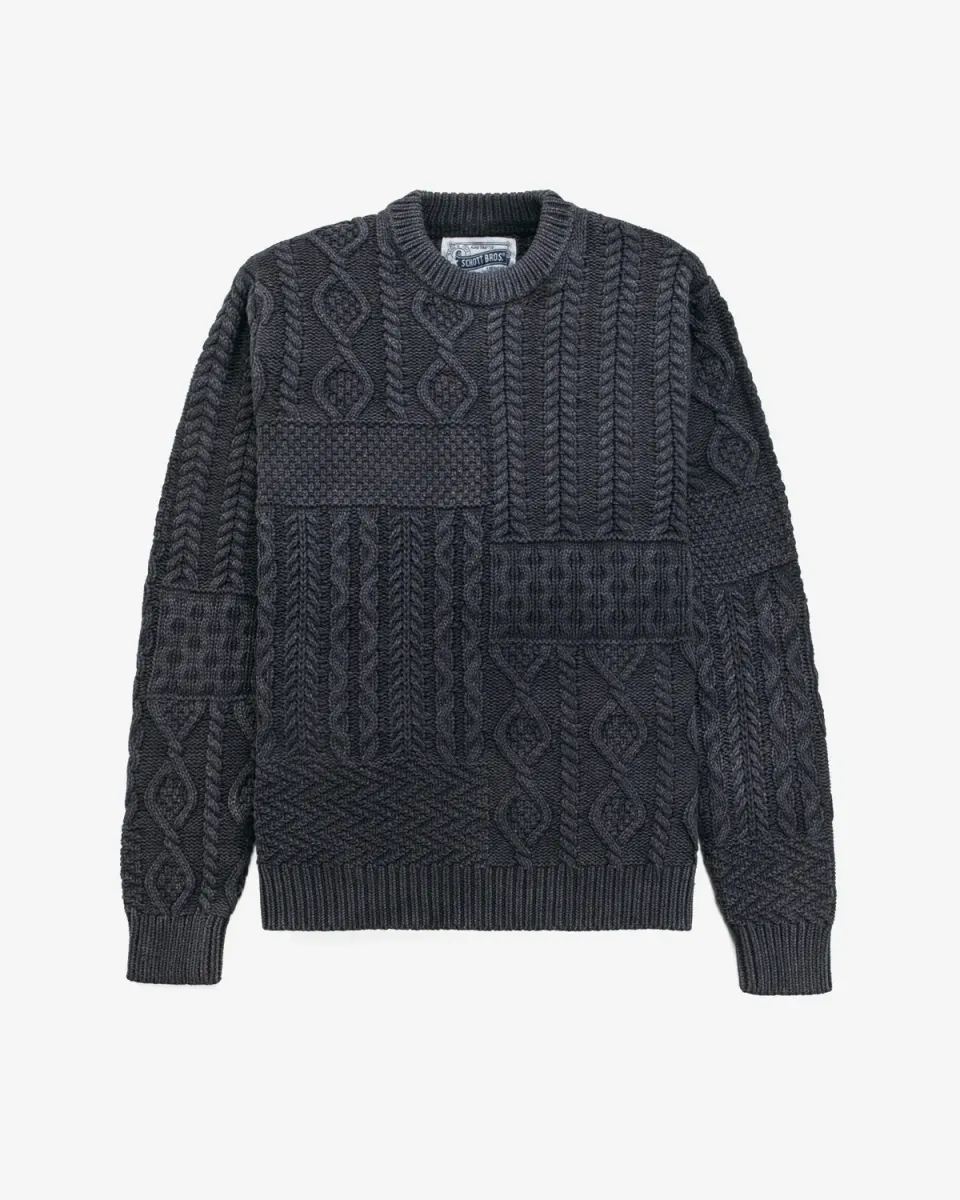 Schott NYC SW2435 genser bomull charcoal M