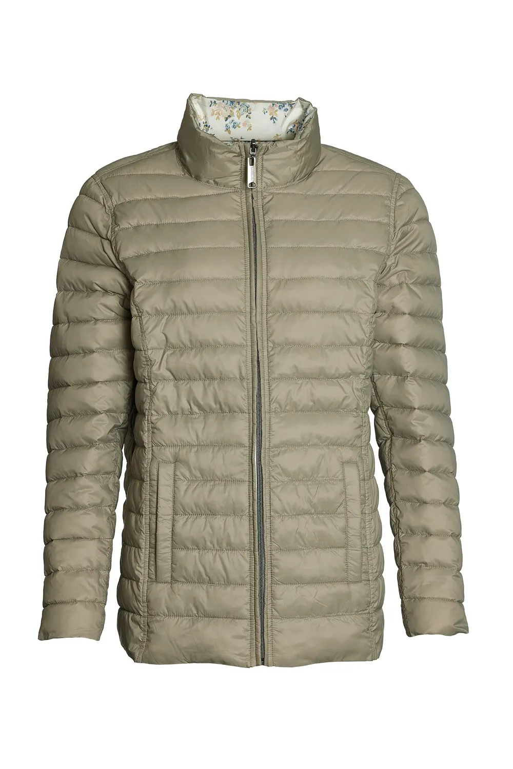 Windfield Idaline vendbar dunjakke stone andedun