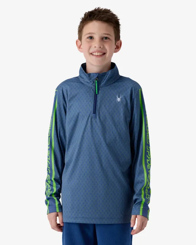 Spyder Jacobs halfzip genser gutt Strobe Green UPF50