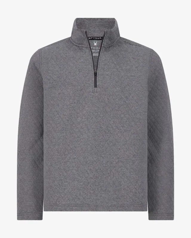 Spyder Diamond Quilt genser herre grå quarter zip