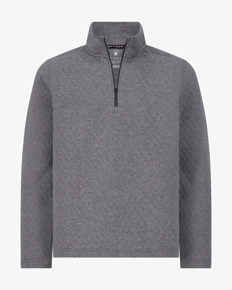 Spyder Diamond Quilt genser herre grå quarter zip