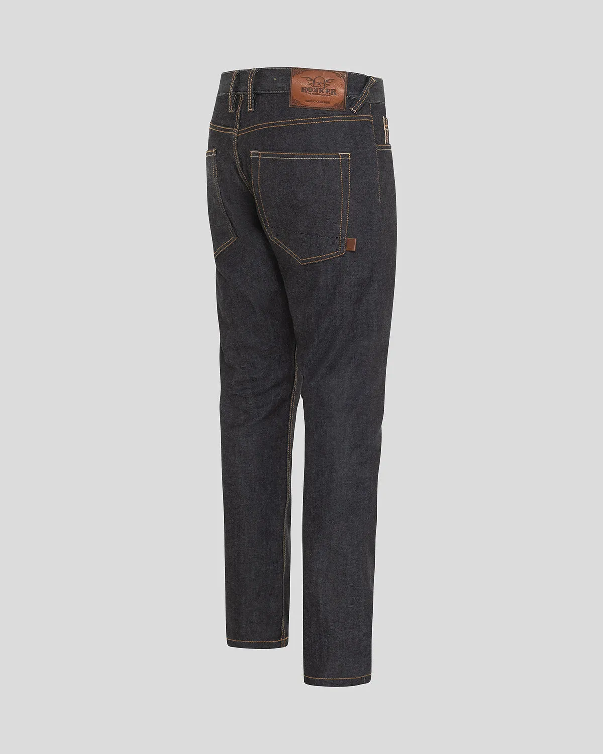 Rokker Iron Selvage Raw motorsykkeljeans mørkeblå L32
