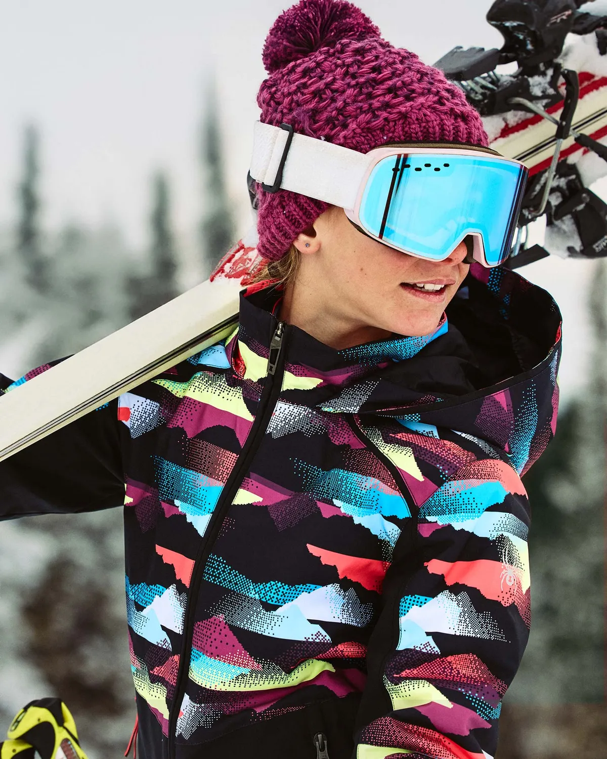 Spyder Conquer skijakke jente Multi 10K vanntett