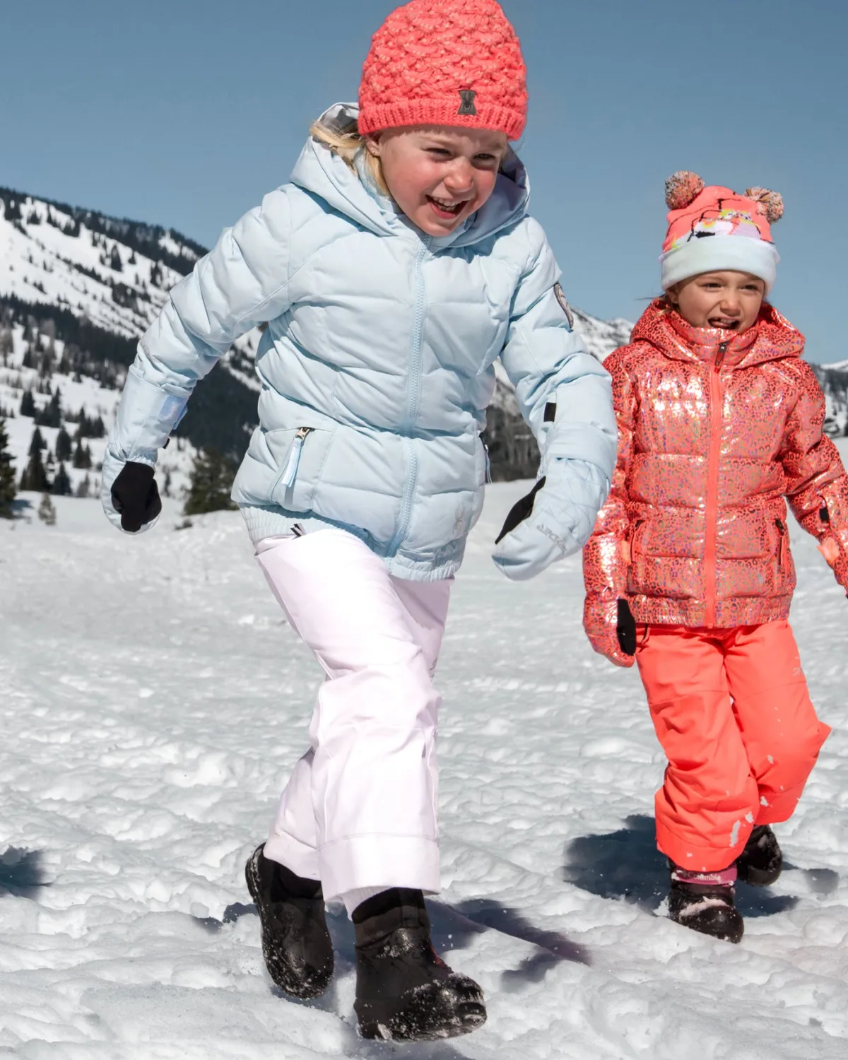 Spyder Expedition skibukse barn hvit med sele
