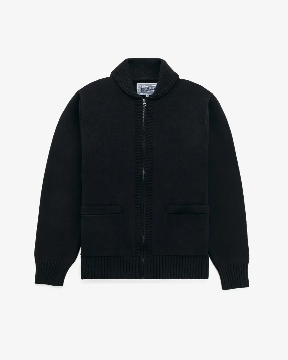 Schott NYC SW2507 zip genser svart bomull