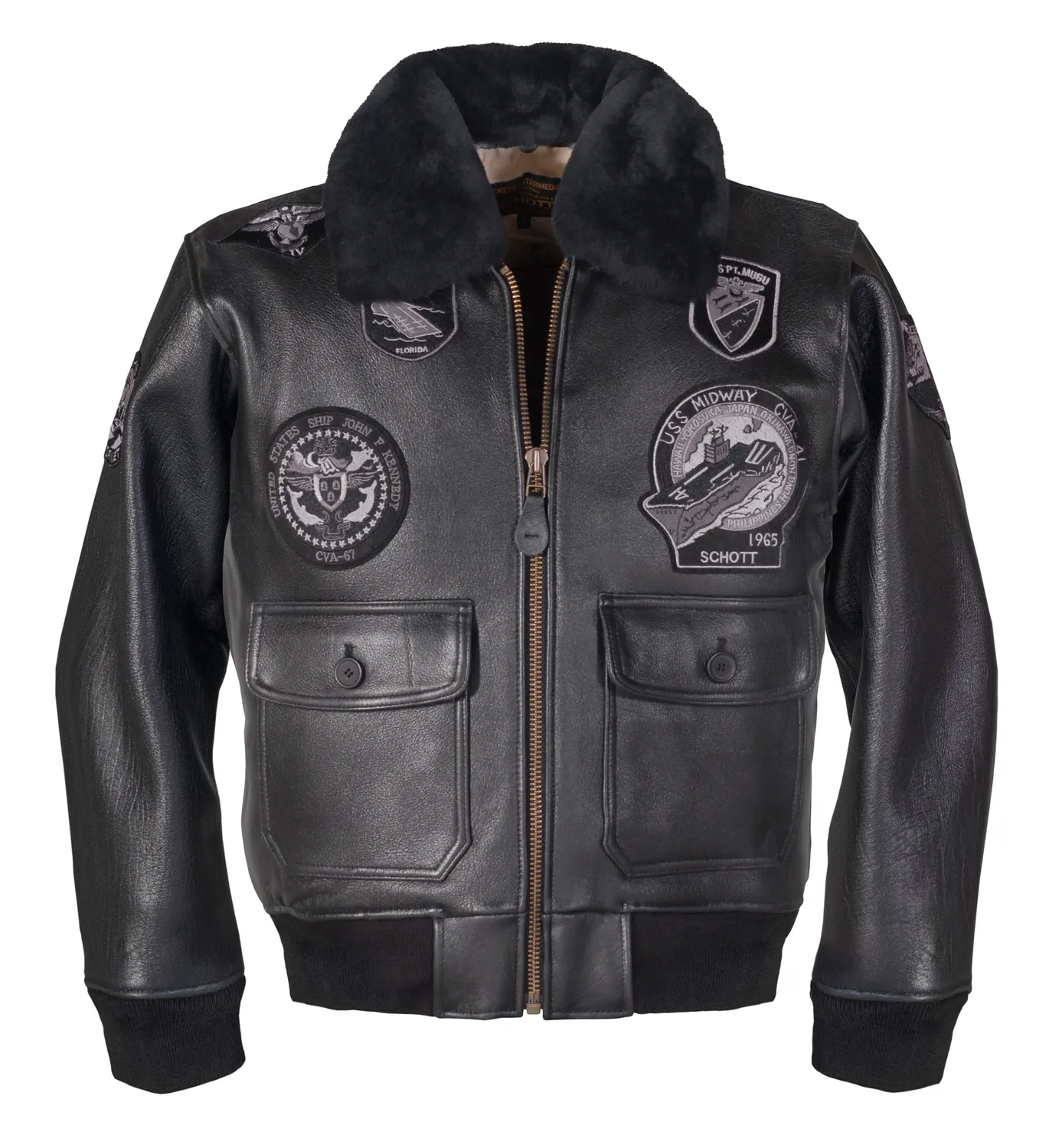 Schott NYC G1TG flyjakke antique lammeskinn