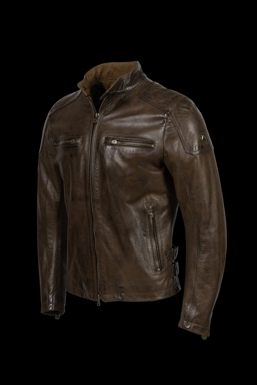 Matchless Captain Jacket motorsykkeljakke antique brown skinn