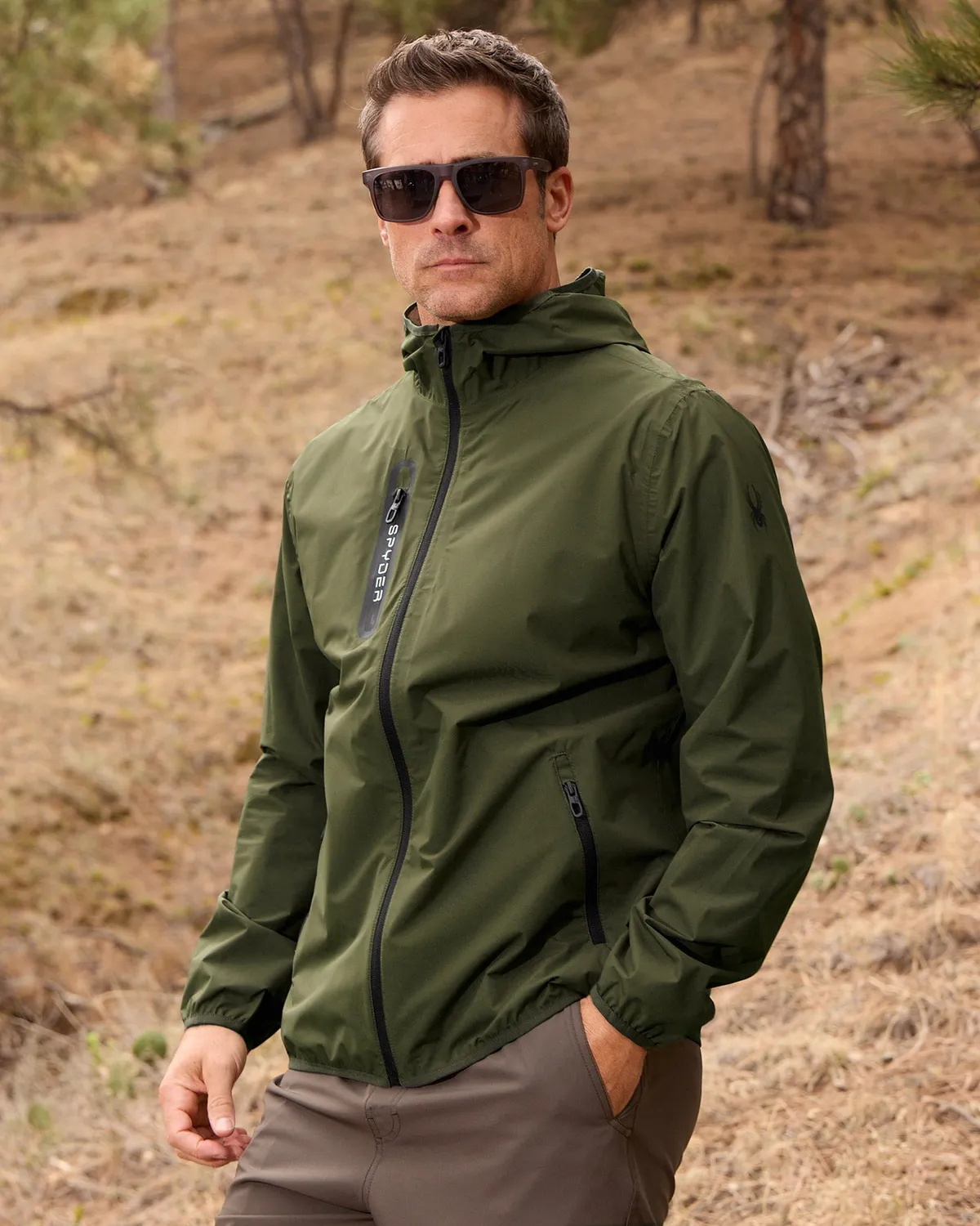 Spyder Mountain Mist regnjakke olive vanntett