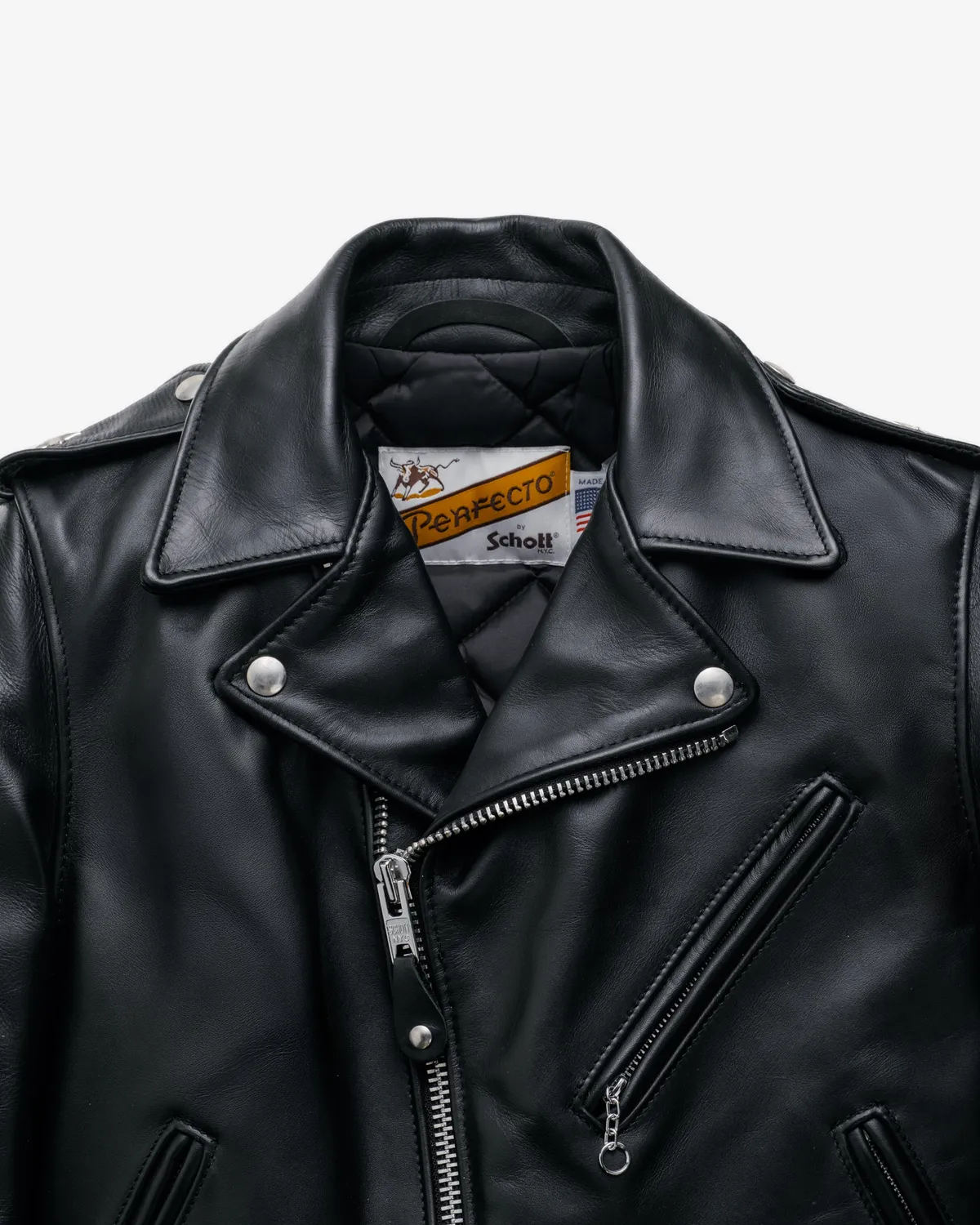 Schott NYC Perfecto 613 motorsykkeljakke svart oksehud