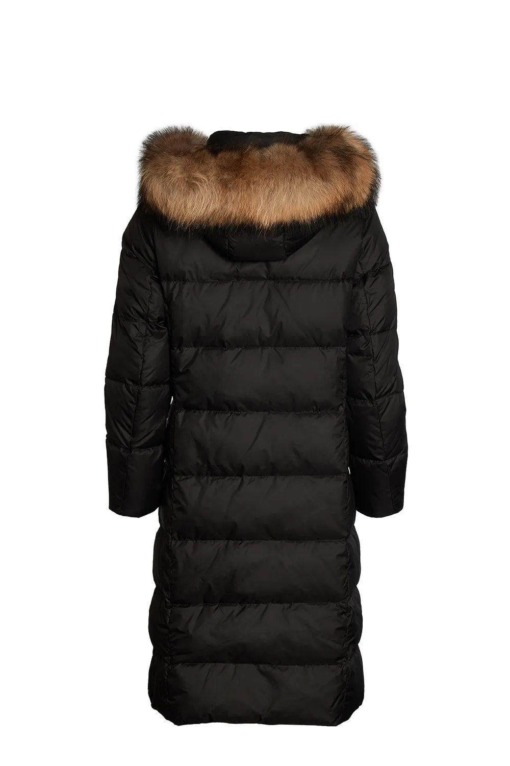 Danwear Herdis P dunfrakk svart lang med pels