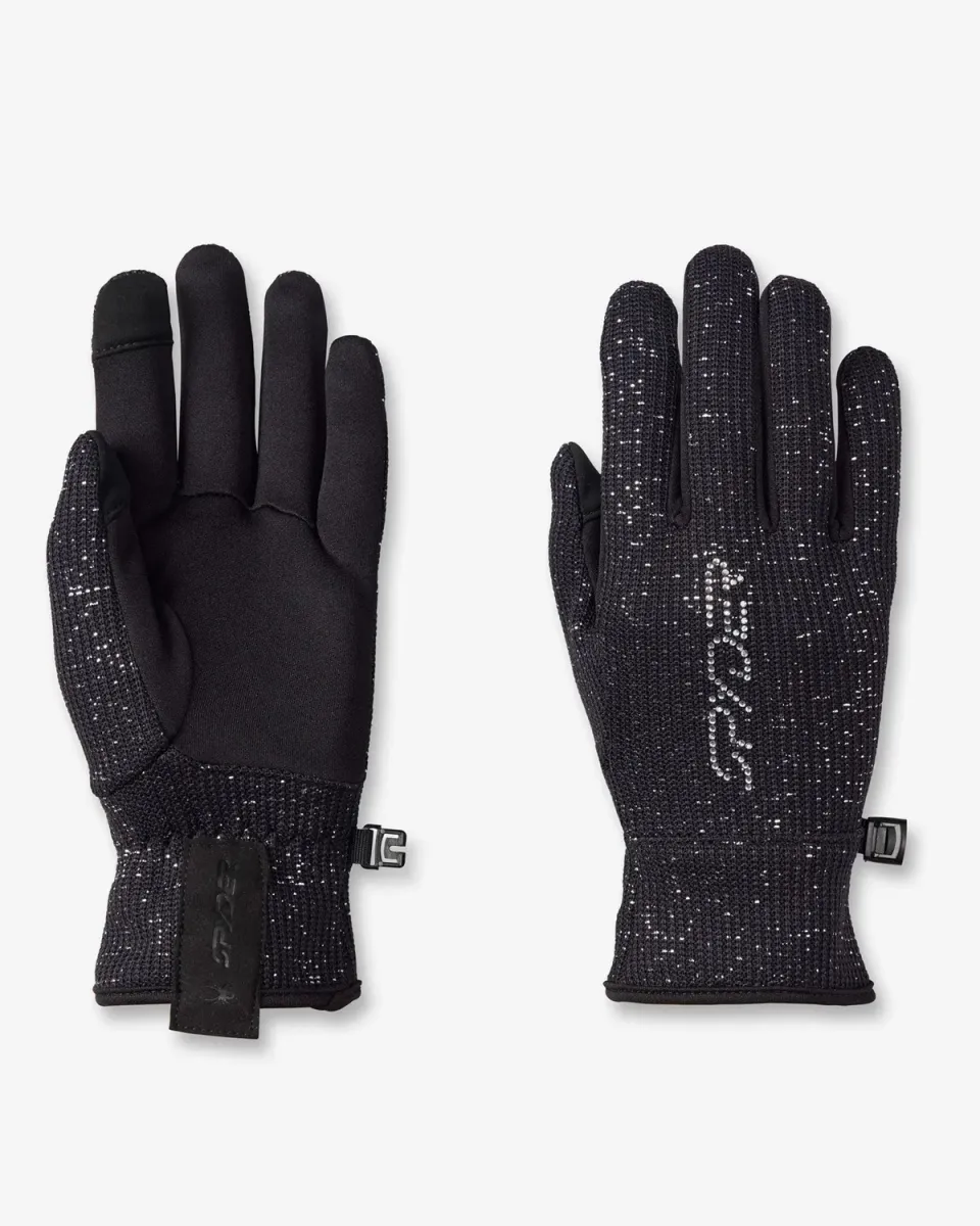 Spyder Luxe Sweater Fleece hansker svart berøringsskjerm