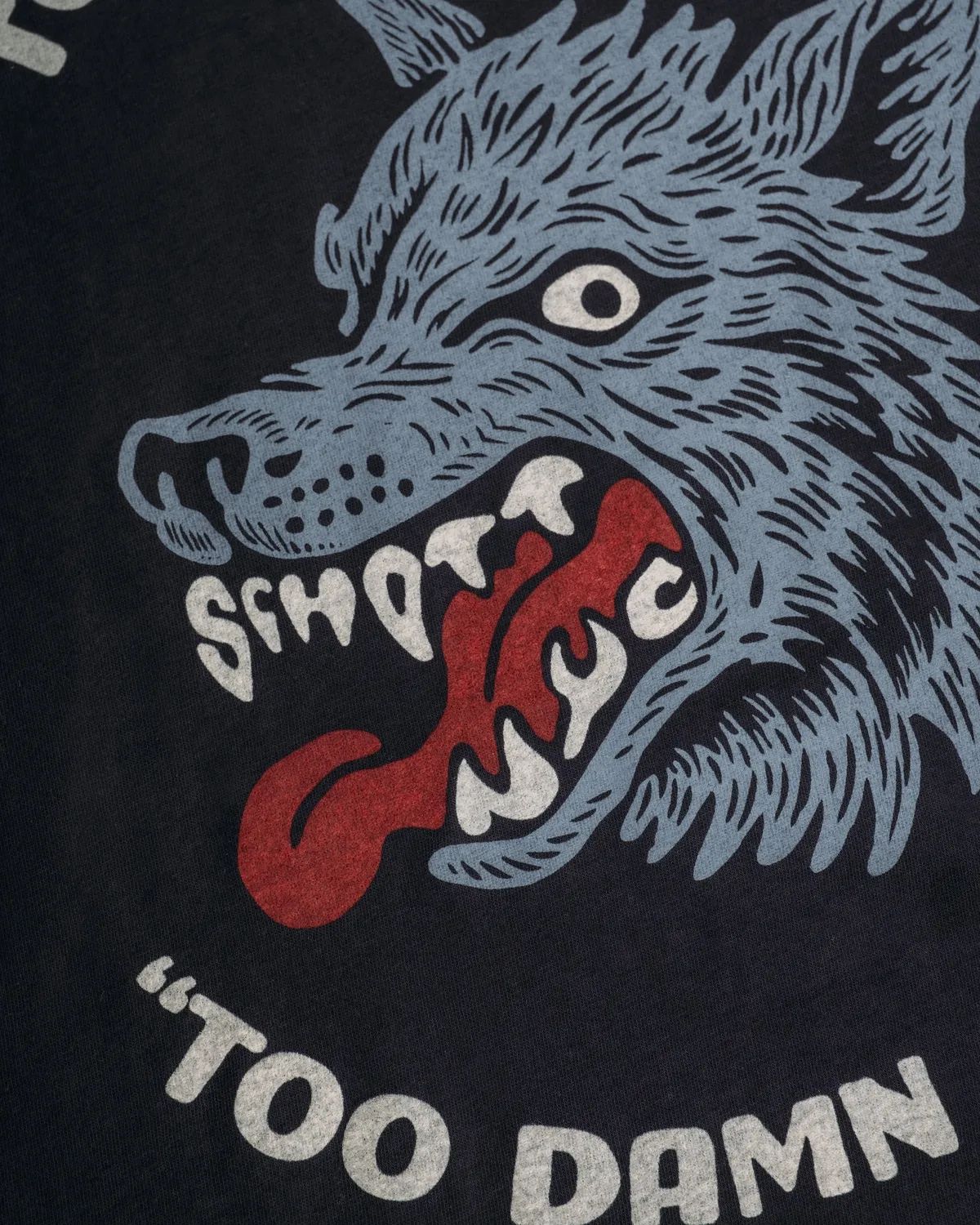 Schott NYC TWOLF t-skjorte vintage – bomull