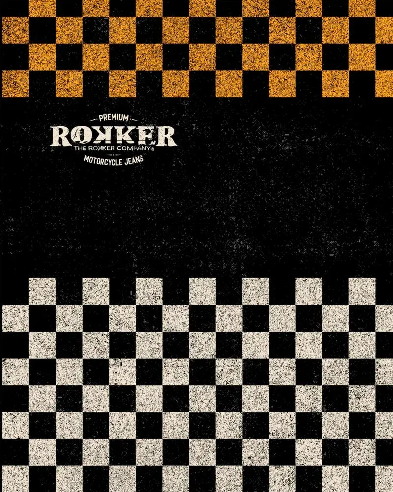 Rokker Check tube halsvarmer svart polyester