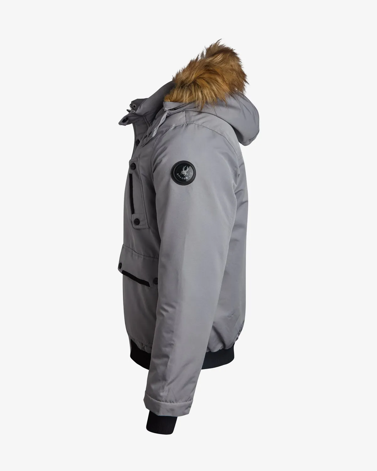 Spyder Parka vinterjakke gutt pewter vindtett