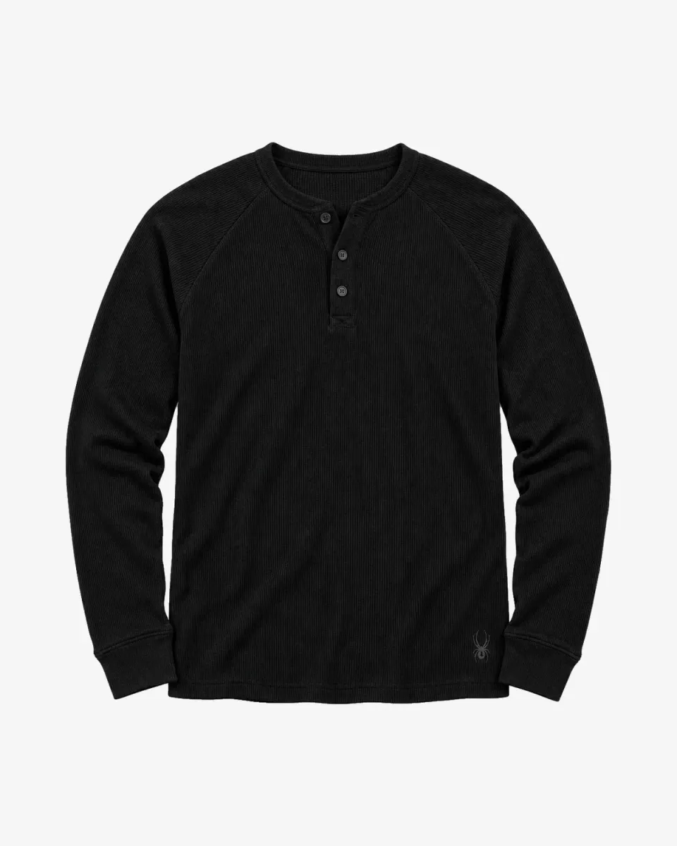 Spyder Corduroy fleece henleygenser svart 280gsm