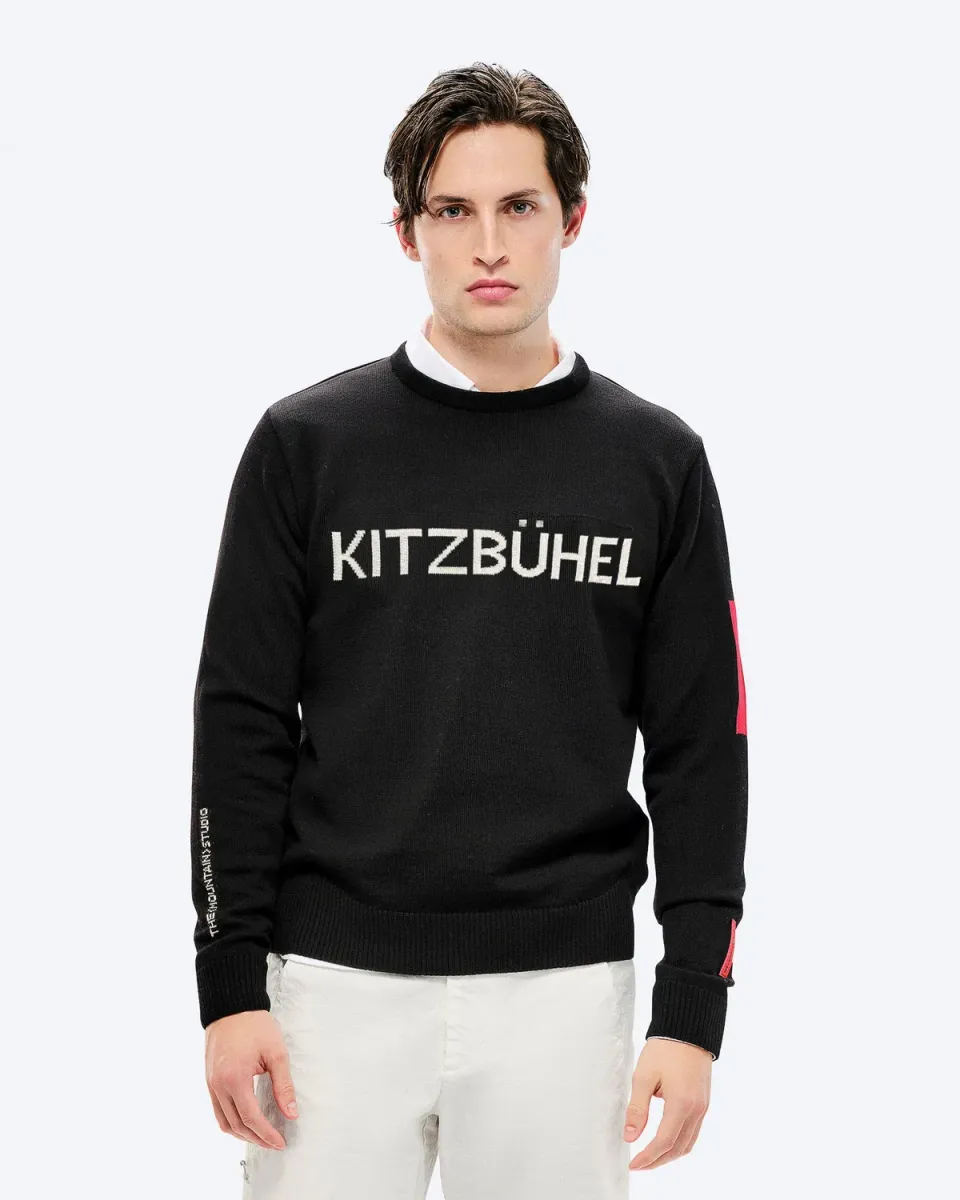 The Mountain Studio K-3 Kitzbühel strikkegenser svart merino
