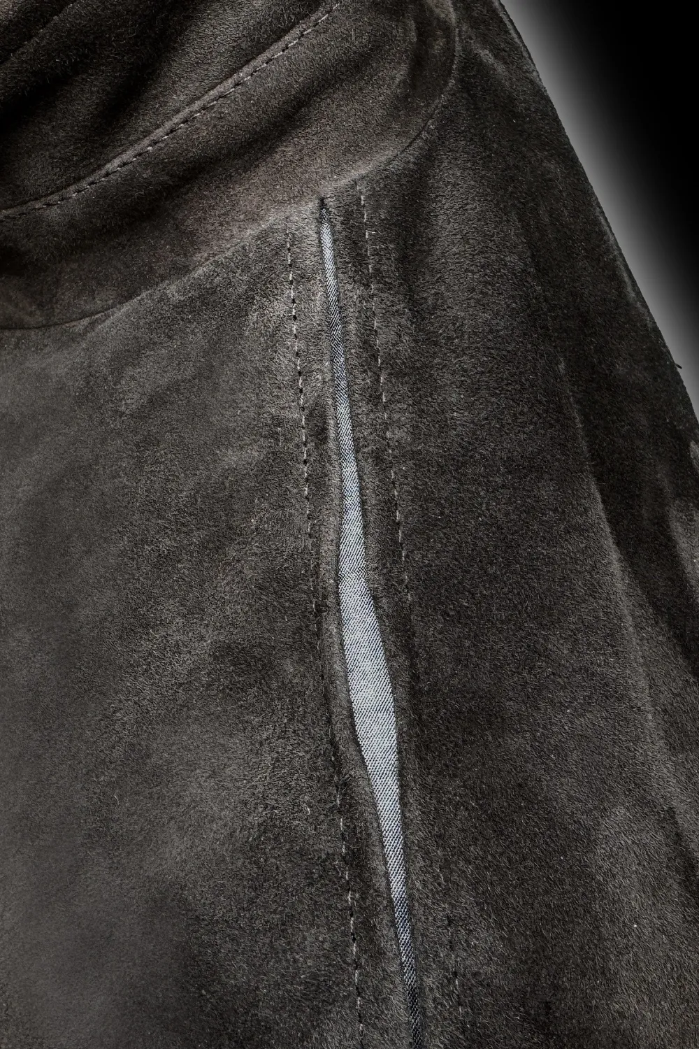 Matchless Mission Combat skinnjakke deep grey semsket
