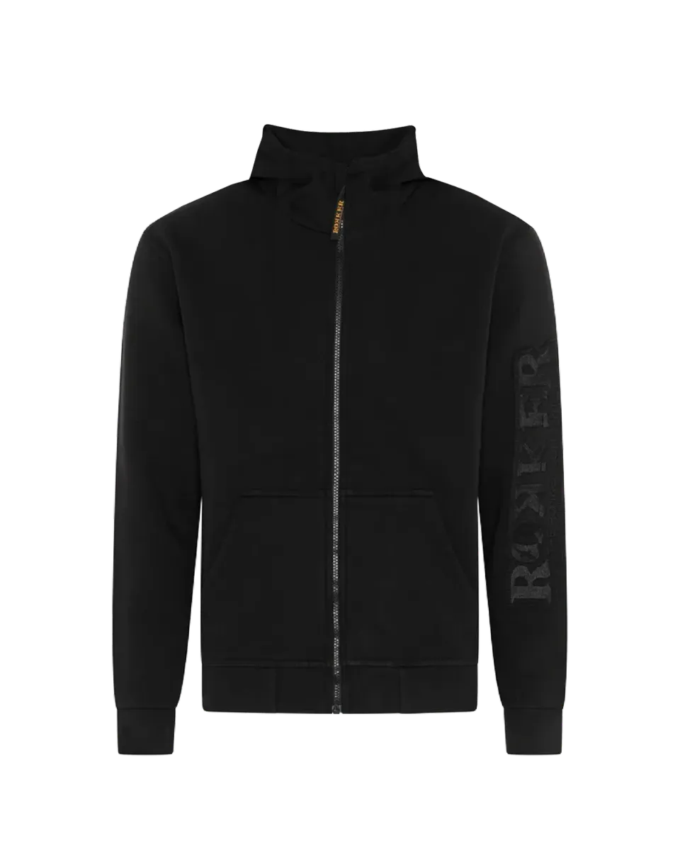 Rokker Zip collegejakke Black 500 g bomullsblanding