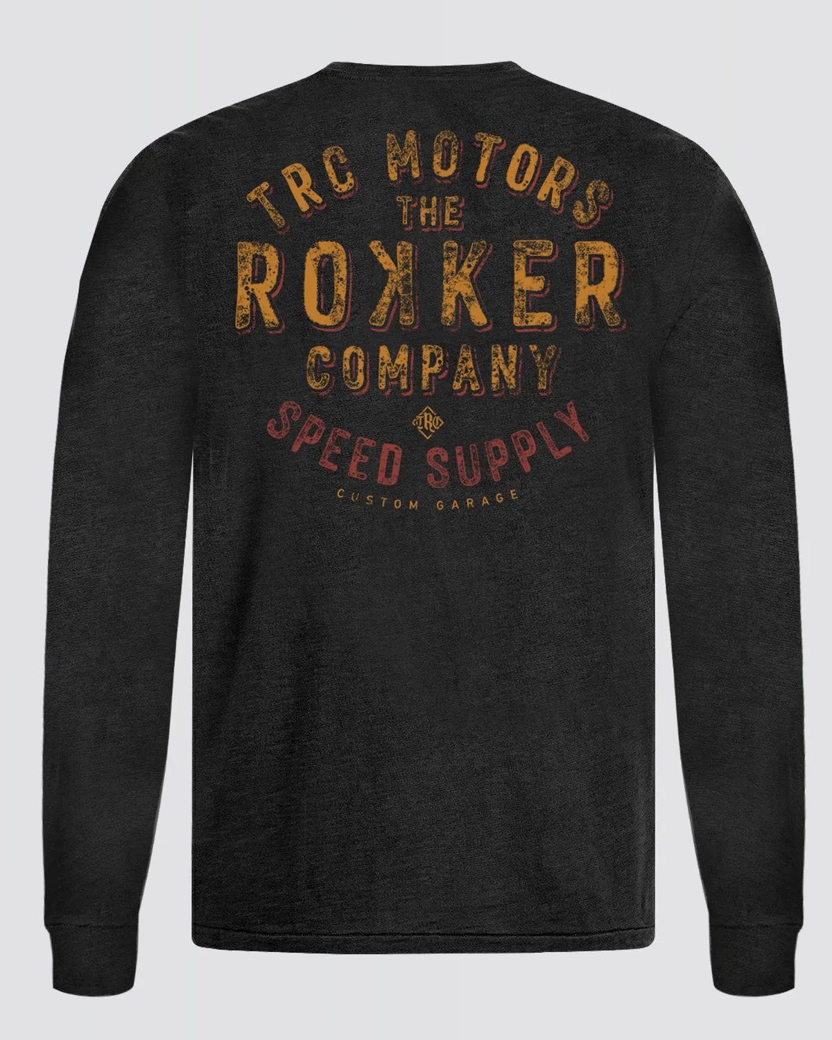 Rokker Skull longsleeve herre svart bomull