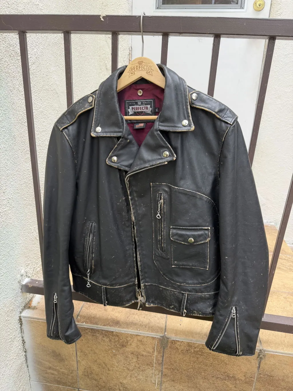 Schott NYC 568VN skinnjakke svart Perfecto