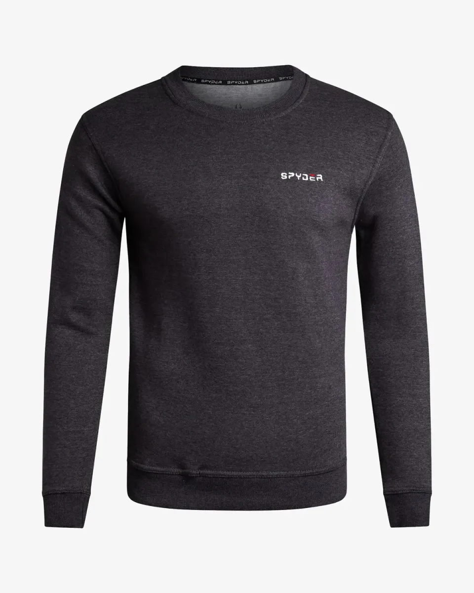 Spyder Fleece Crew genser charcoal – varm bomull