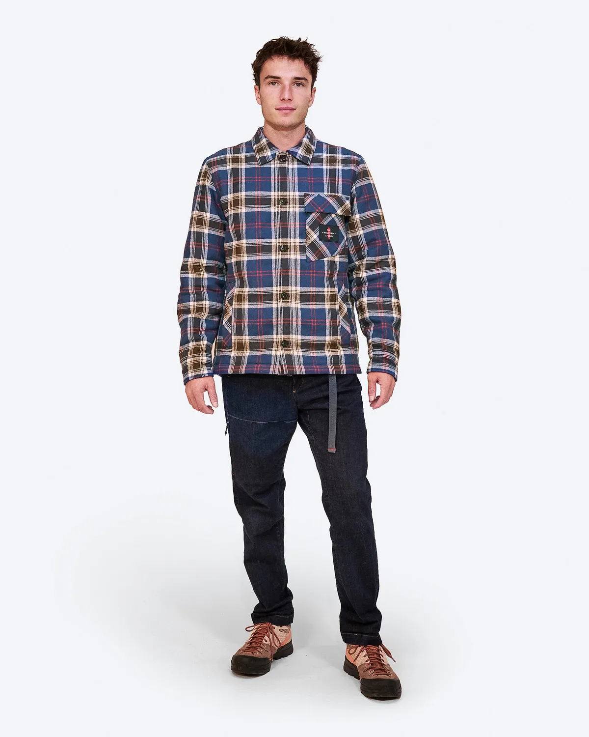 The Mountain Studio G-3 overskjorte Bellweather Blue flanell