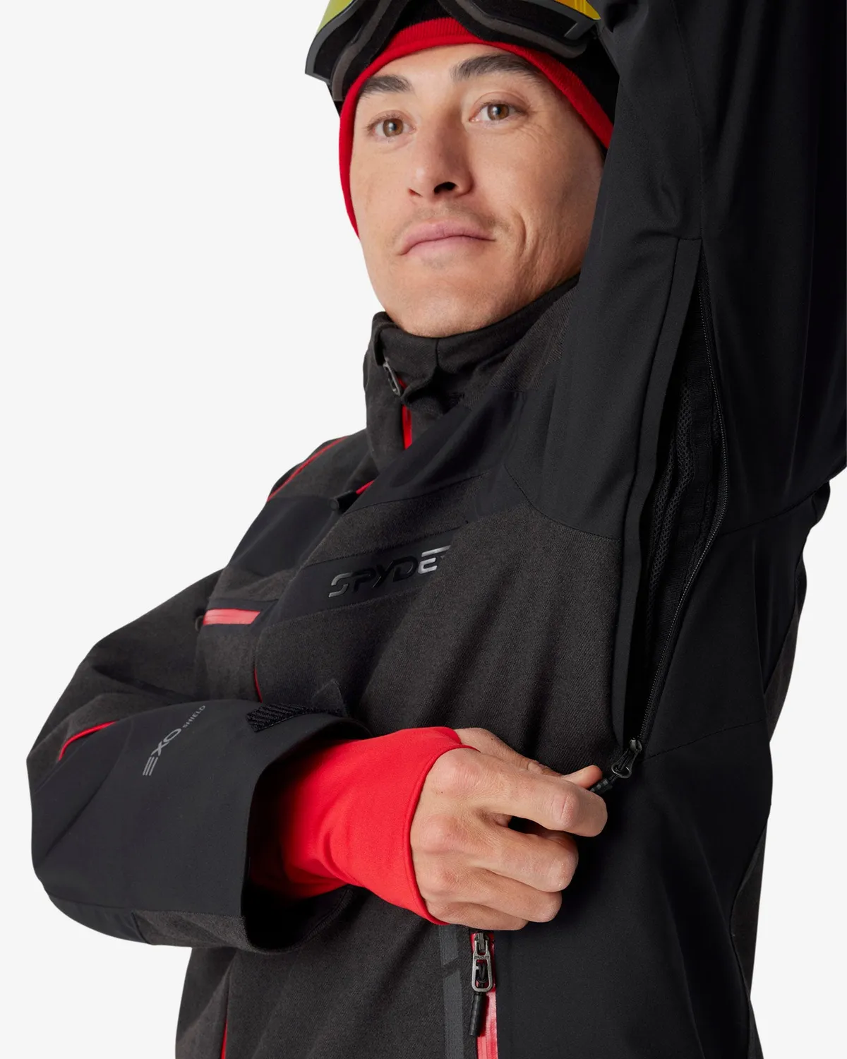Spyder Titan Jacket skijakke Black Melange herre