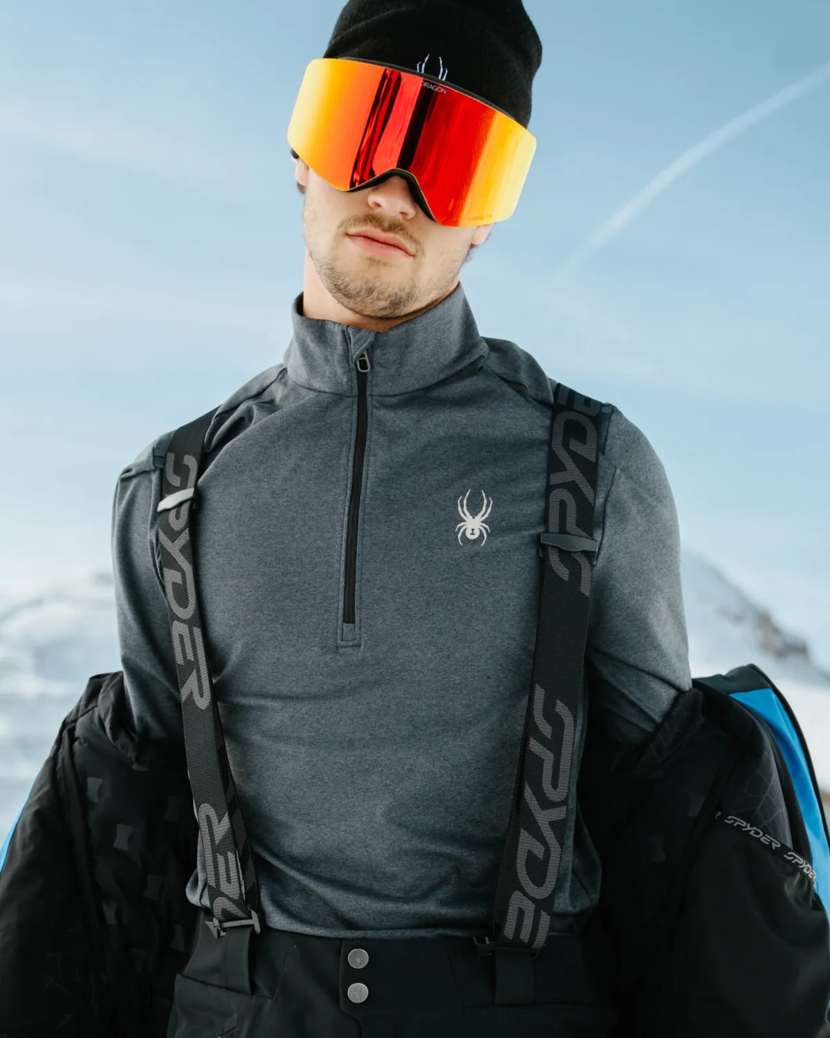 Spyder Prospect genser black melange fukttransporterende