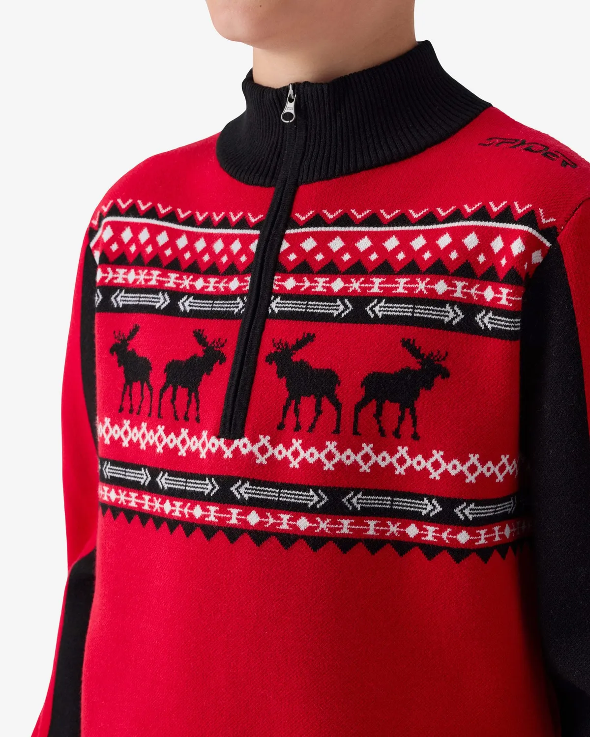 Spyder Blizzard skigensere gutt halv-zip viskose