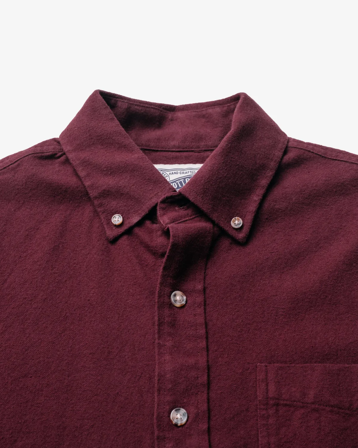 Schott NYC SH2120 flanellskjorte burgunder bomull