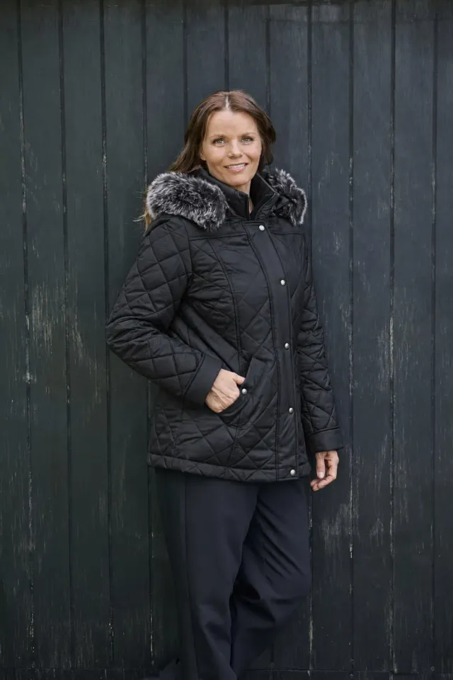 Windfield Marlene vinterjakke svart vindtett