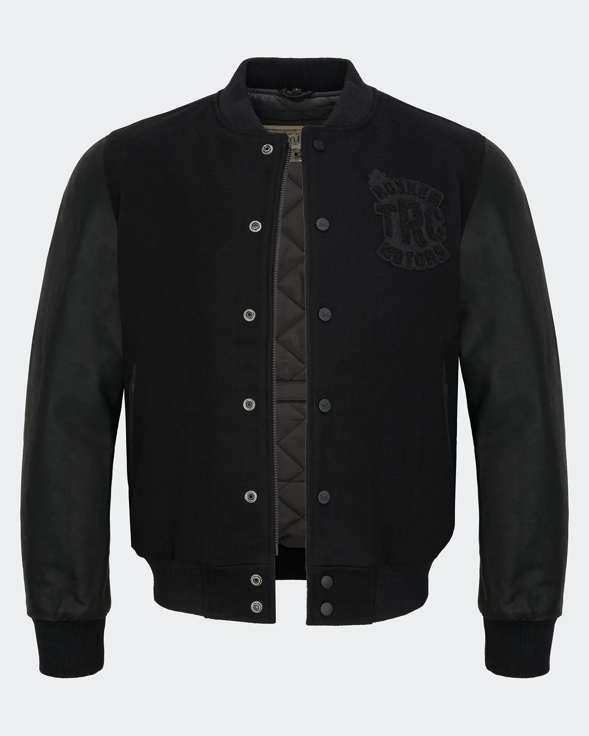 Rokker College Jacket MC-jakke svart ull
