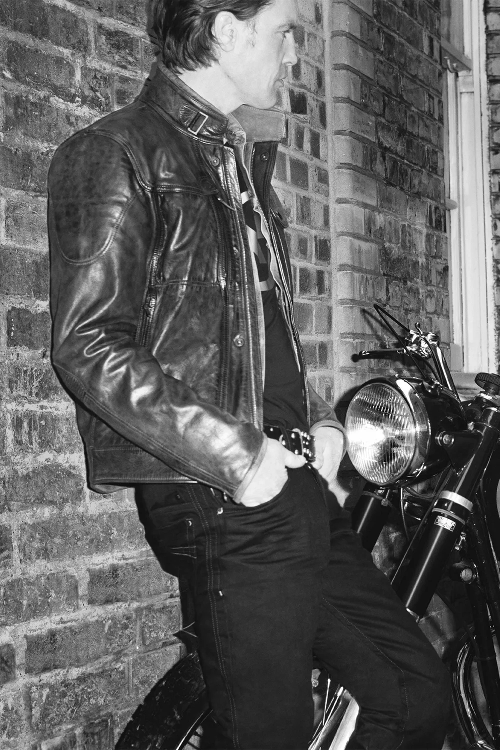 Matchless Kensington Blouson skinnjakke antique black nubuck